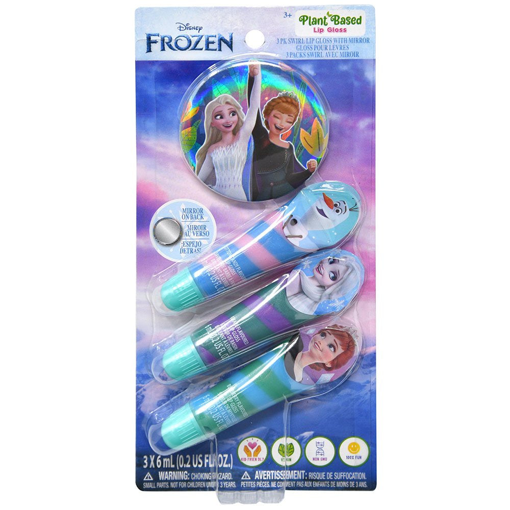 Frozen Lip Gloss w/Mirror on Card 3pk