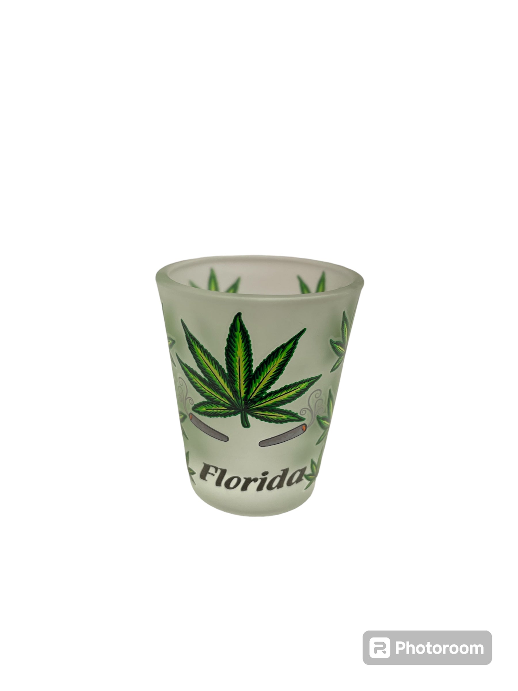 Pot Leaf Frost Shot Glass