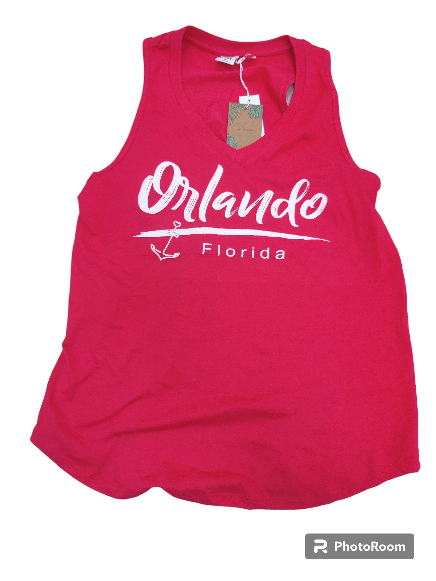 Heliconia Ladies Soild V-Neck Tan Top With Henley Dip