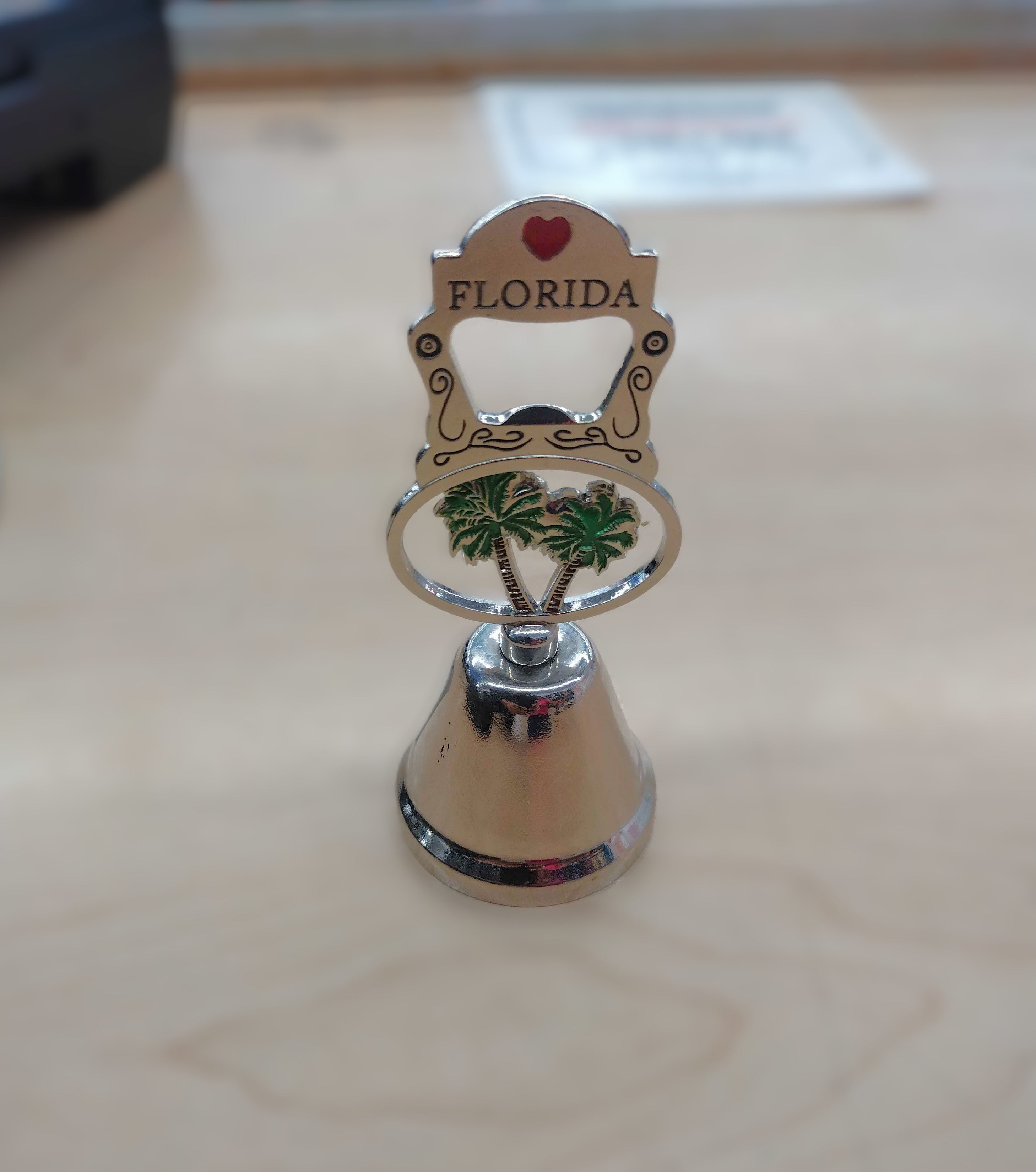 Florida Palm Tree Dinner Bell w/ Bottle Opener