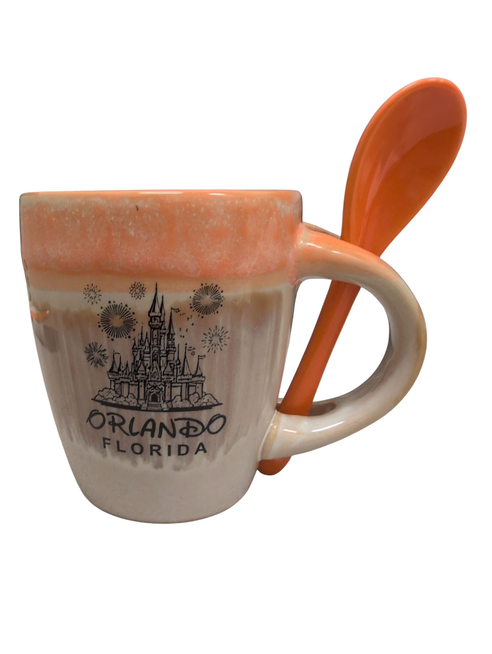 Orlando Florida Castle Oval 5oz Expresso Glazed Mug/Spoon”
