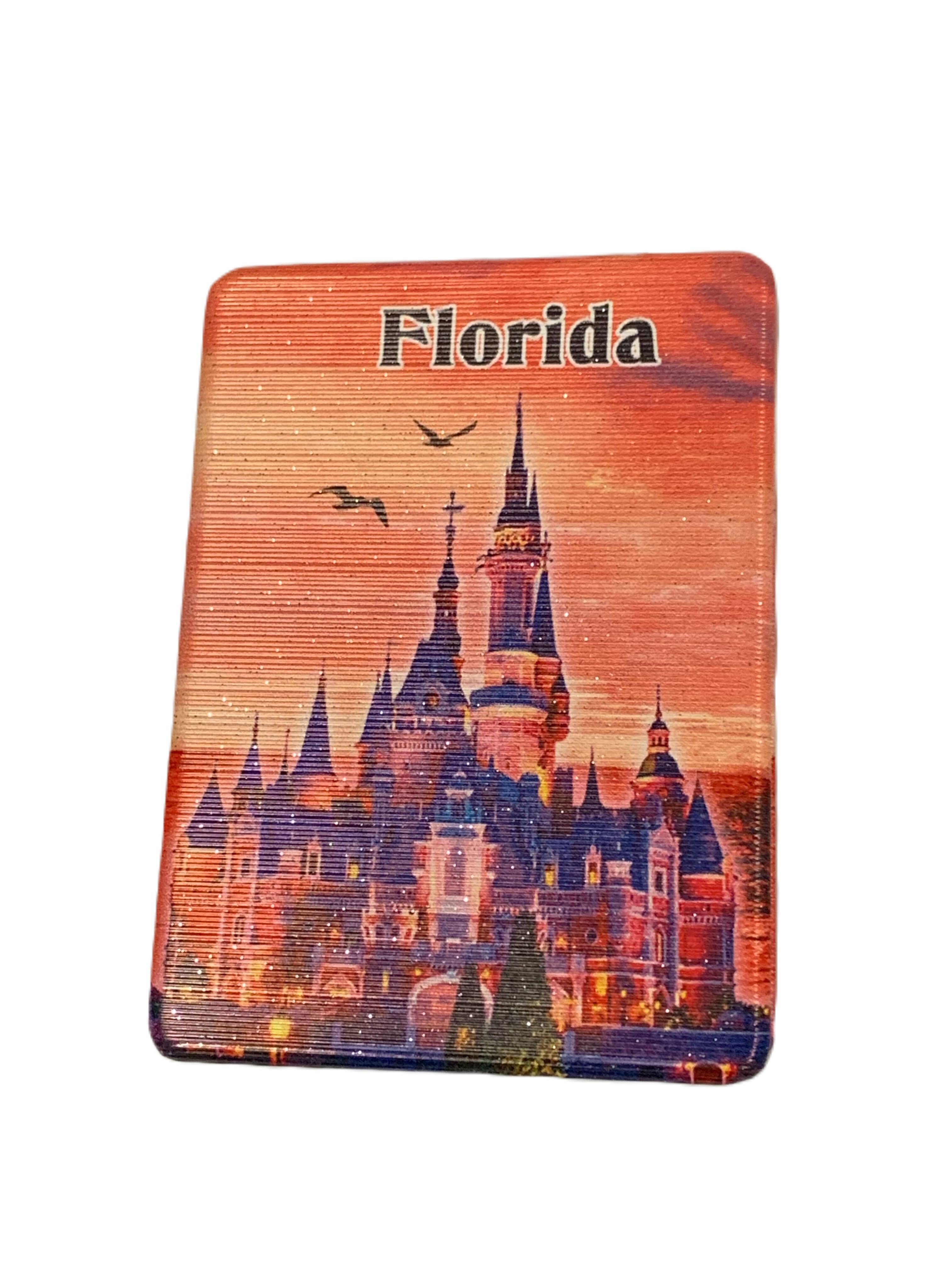 Florida Castle Sparkly Compact Mirror