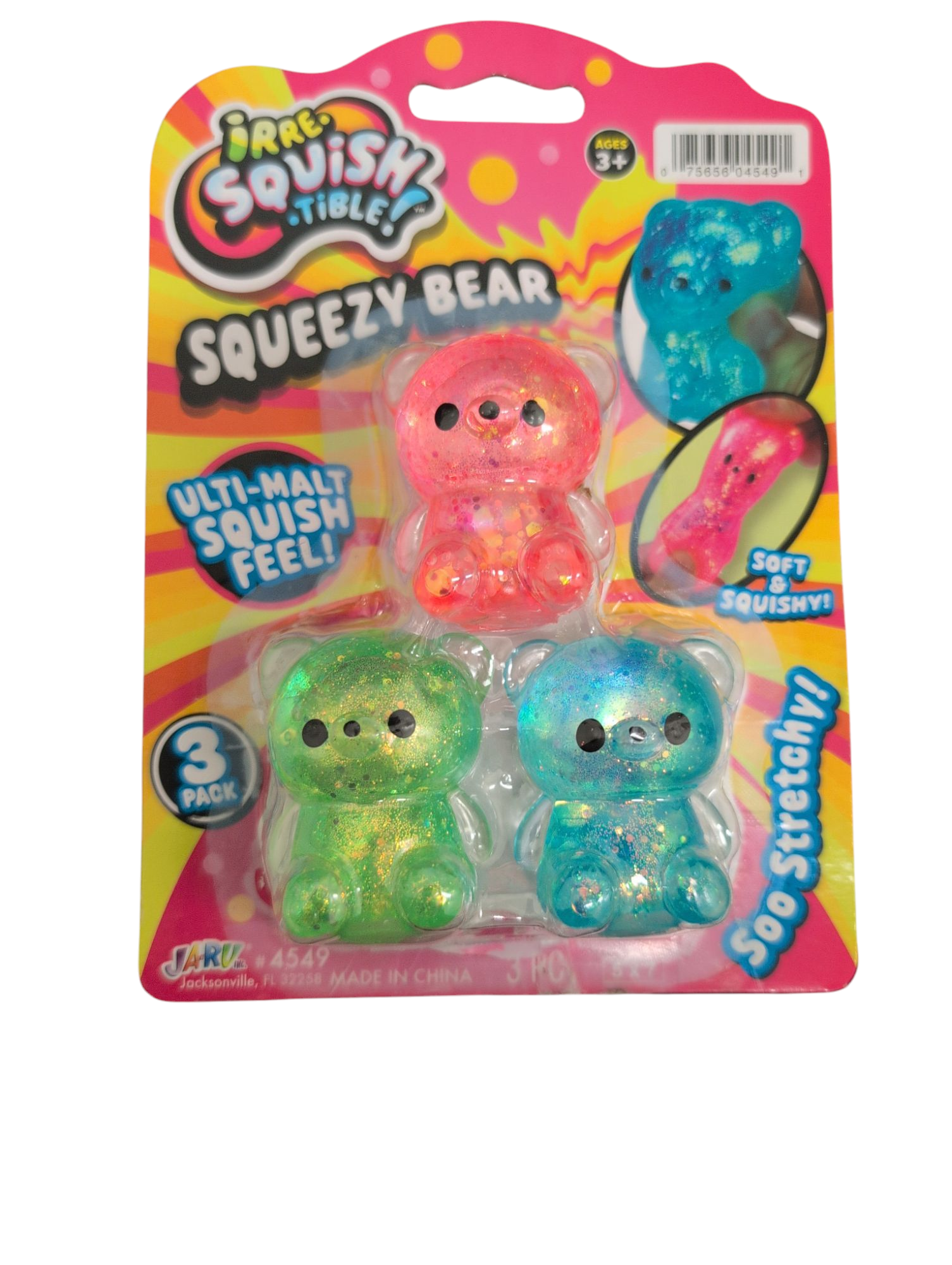IRRE Squish Tible Squeezy Squeezy Bear 3 pack