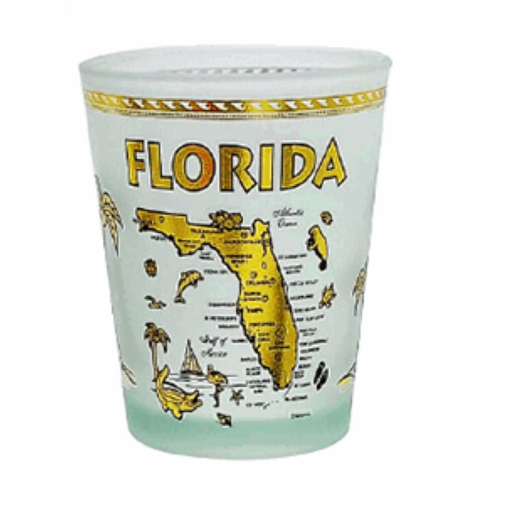 Florida Frosted Shot Glass