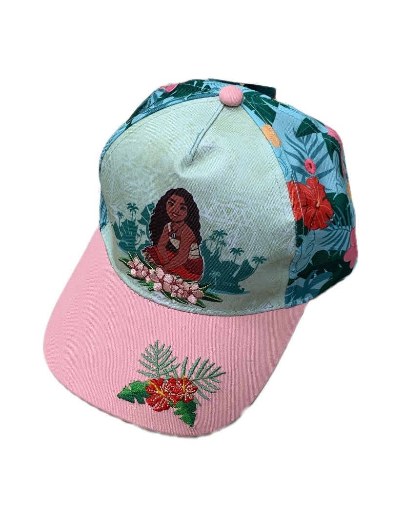 Moana 2 Floral Printing Flat Emb. Girl Hat