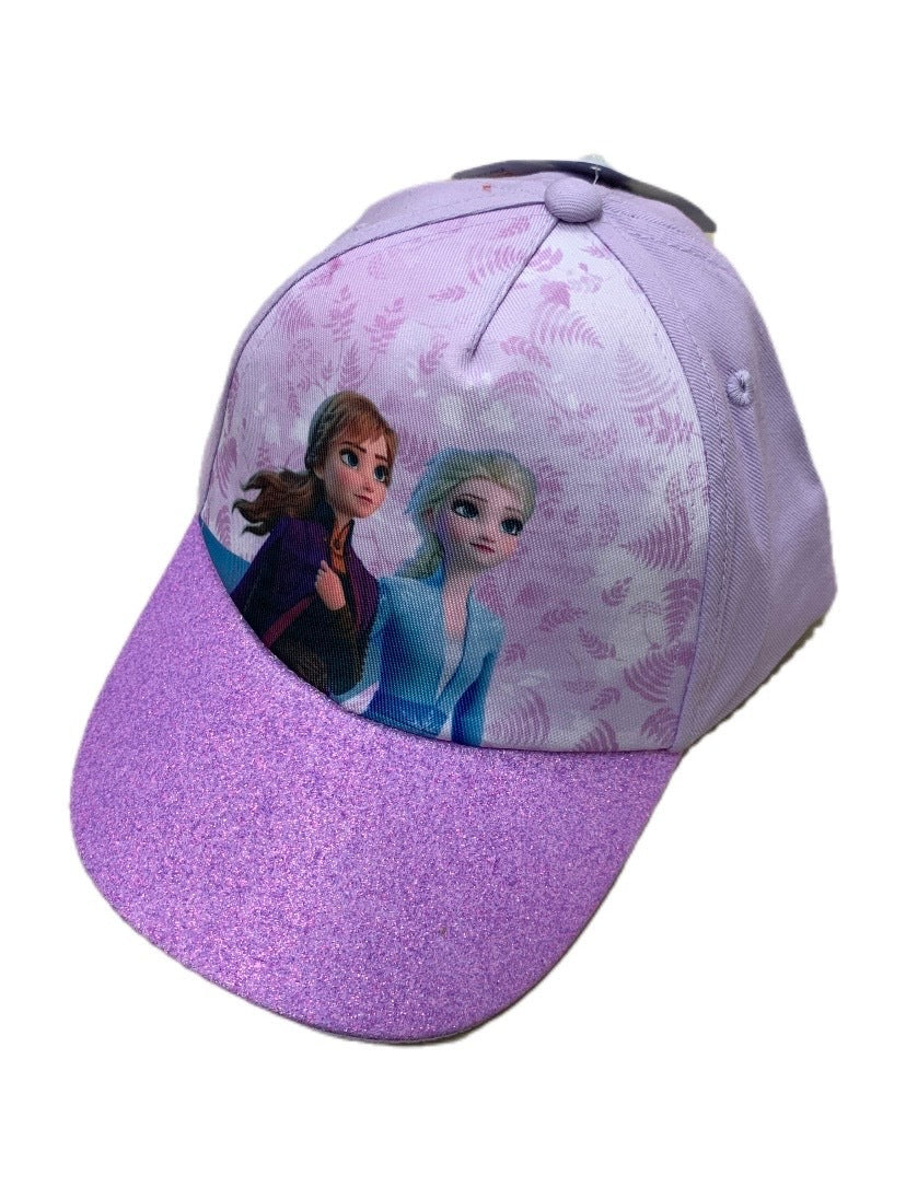Elsa & Anna Spring Leaves Glitter Purple Girl Hat