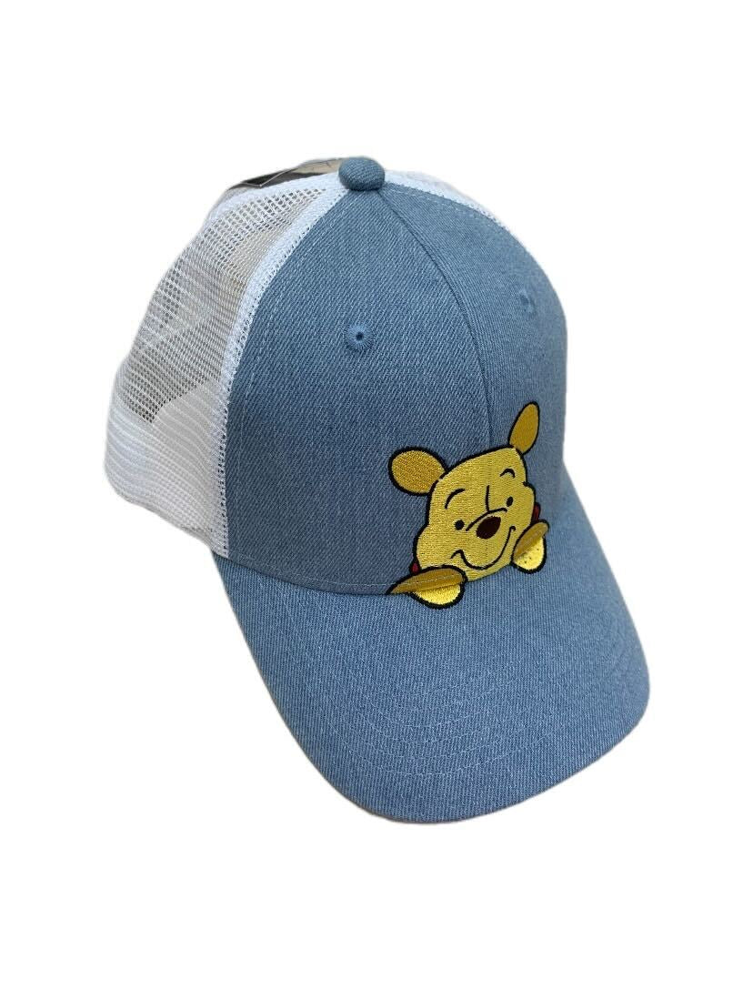 Winnie The Pooh Peeking Denim Trucker Hat