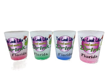 Frosted Neon Funny Shot Glass Another Drink