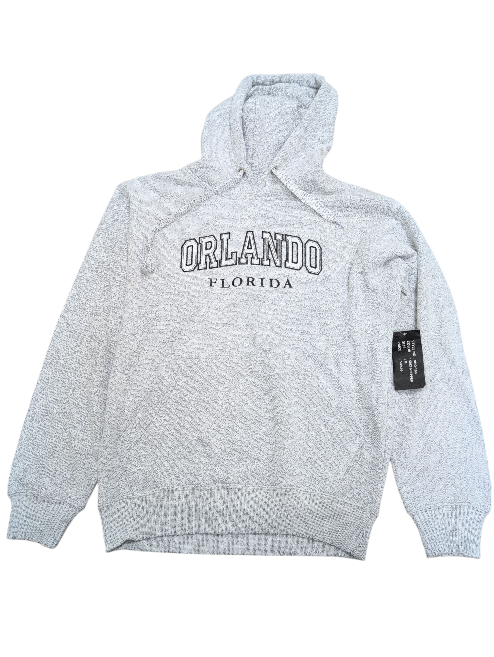 Orlando Florida Salt & Pepper Hooded Sweatshirt