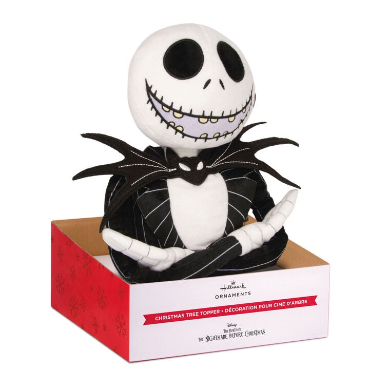 Disney Tim Burton's The Nightmare Before Christmas Plush Fabric Hallmark Tree Topper, 9.75