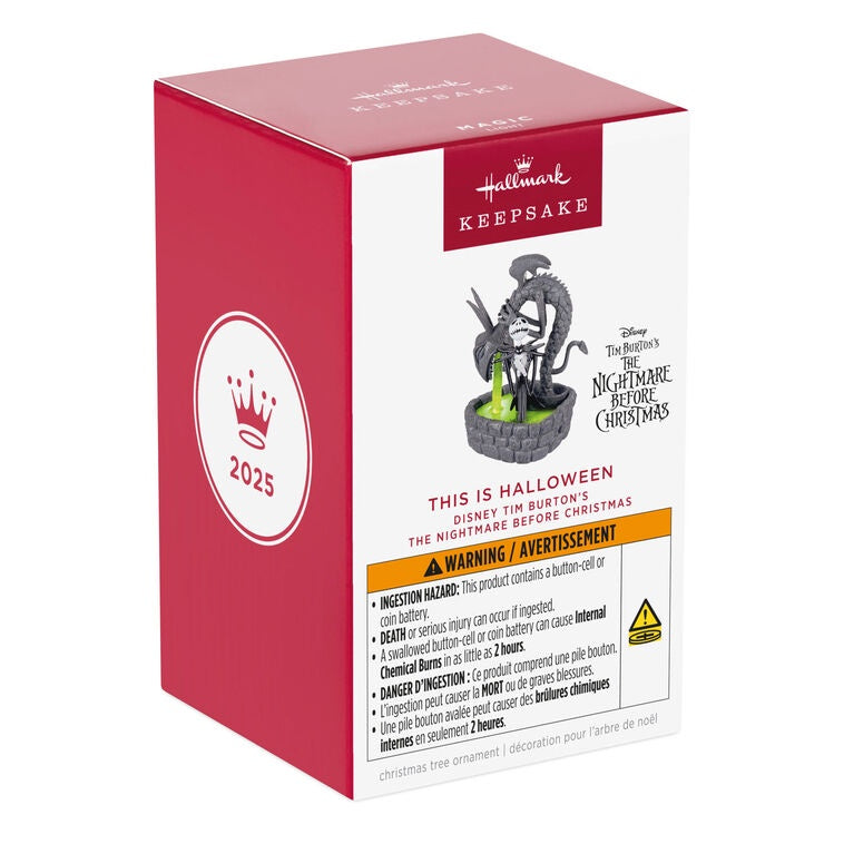 Disney Tim Burton's The Nightmare Before Christmas This Is Halloween Ornament With Light