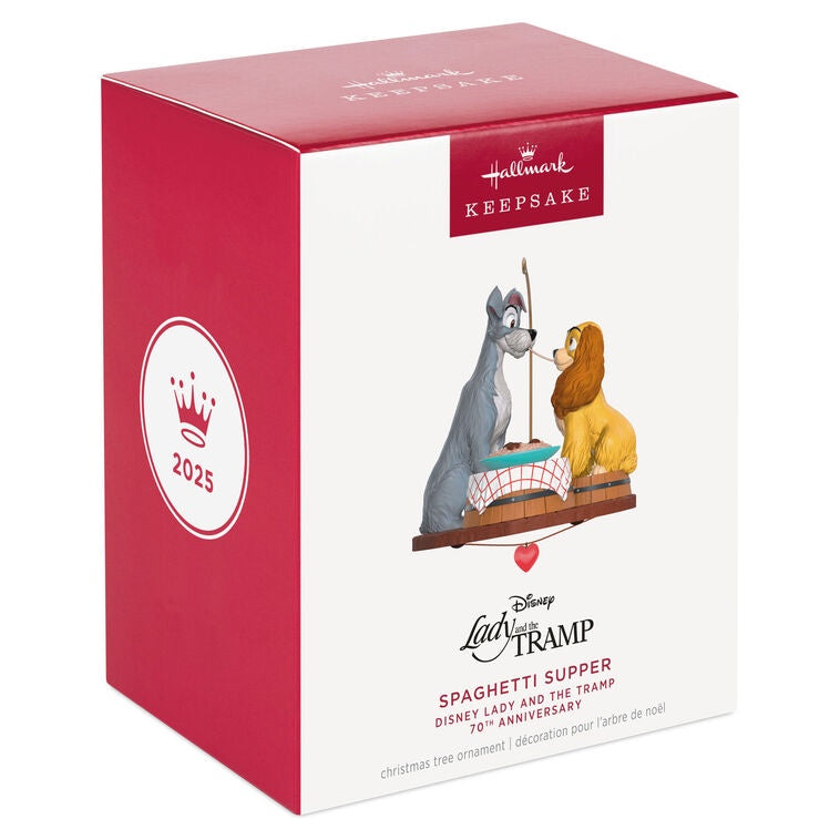 Disney Lady and the Tramp 70th Anniversary Spaghetti Supper Ornament