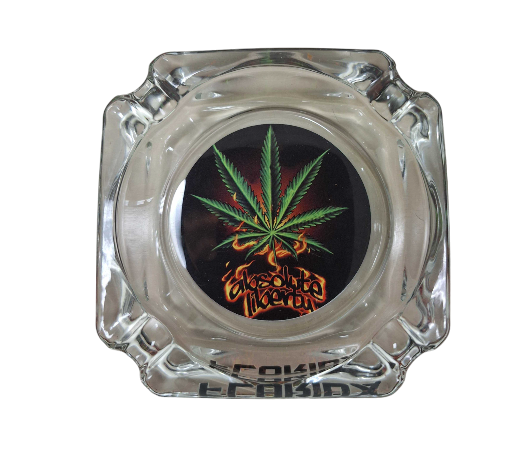 Mari Colorful Square Glass Ashtray