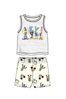 Disney Mickey & Friends Baby Boys 2Pc Short Set Grey
