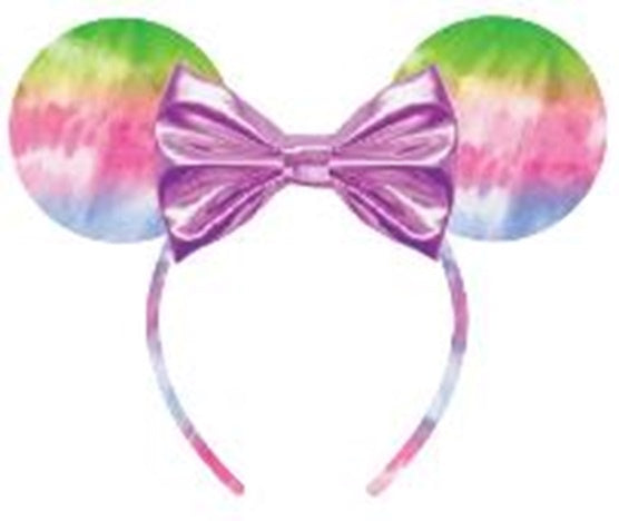 Minnie-Mouse Rainbow Ombre Headband/Purlpe Bowtie