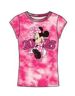 Disney 2025 Minnie Glitter Heart Baby Tee