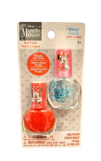 Minnie Nail Polish 2pk On Card