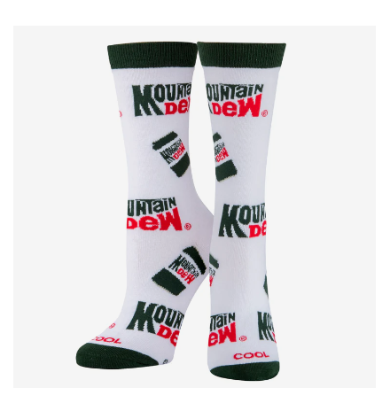 Mountain Dew Cans- Women Crew Cool Socks