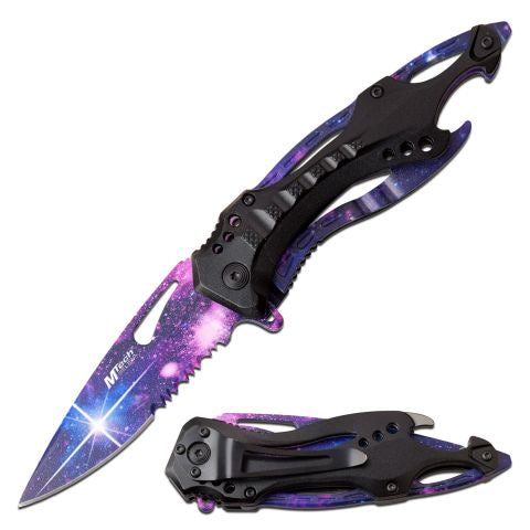 MTECH USA Spring Assist Knife Galaxy