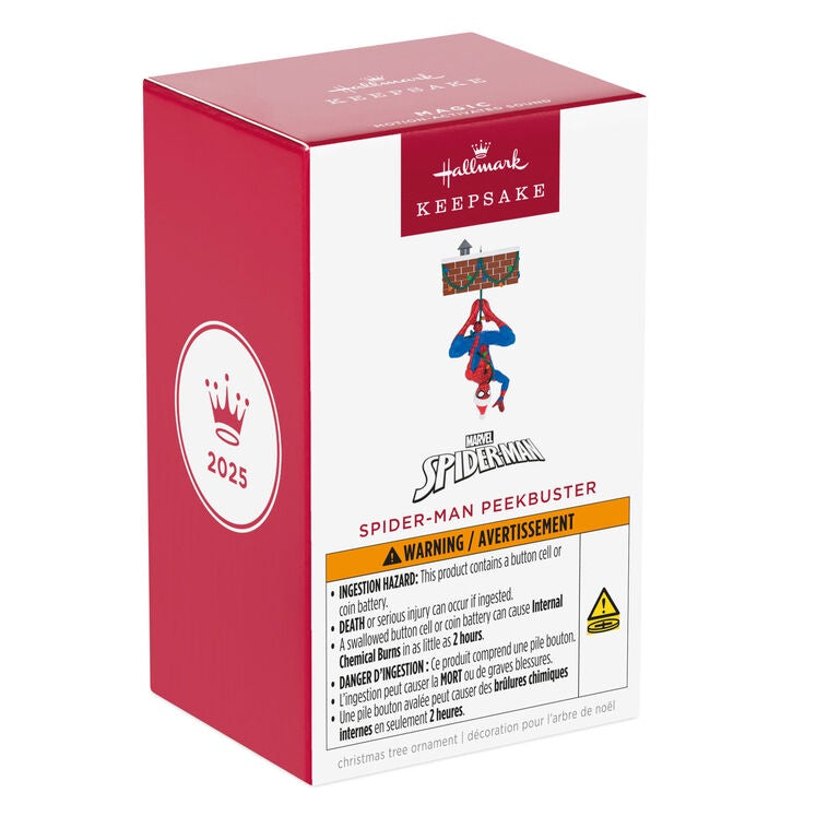 Marvel Spider-Man Peekbuster Ornament With Motion-Activated Sound