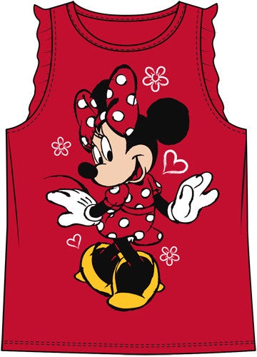 Brush Minnie Stroll Girl Tank Top Brilliant Red