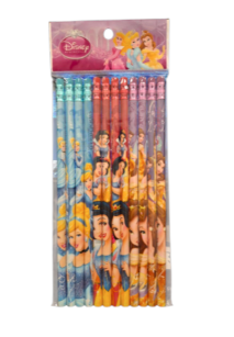 Disney Princess Authentic Licensed Beautiful 12 Wood Pencils Pack Ni
