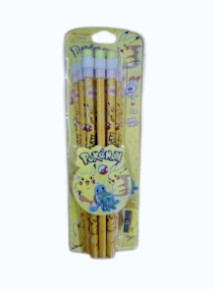 Pikachu Pencils with Sharpener Asst 1pc