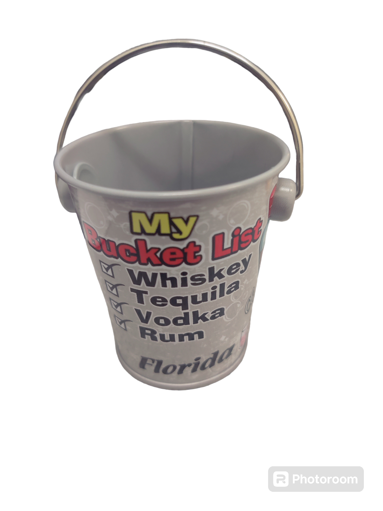 My Bucket list Mini Gray Shot glass with Handle