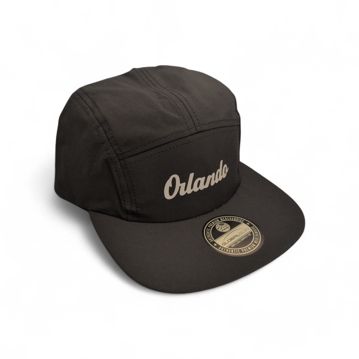 Orlando Five Panel Hat Black