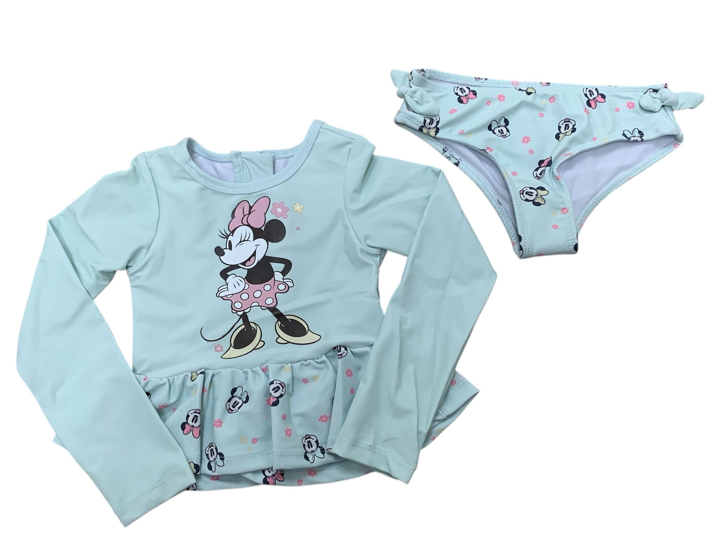 Disney Toddler Mint Minnie Mouse Standing Tankini Swimsuit