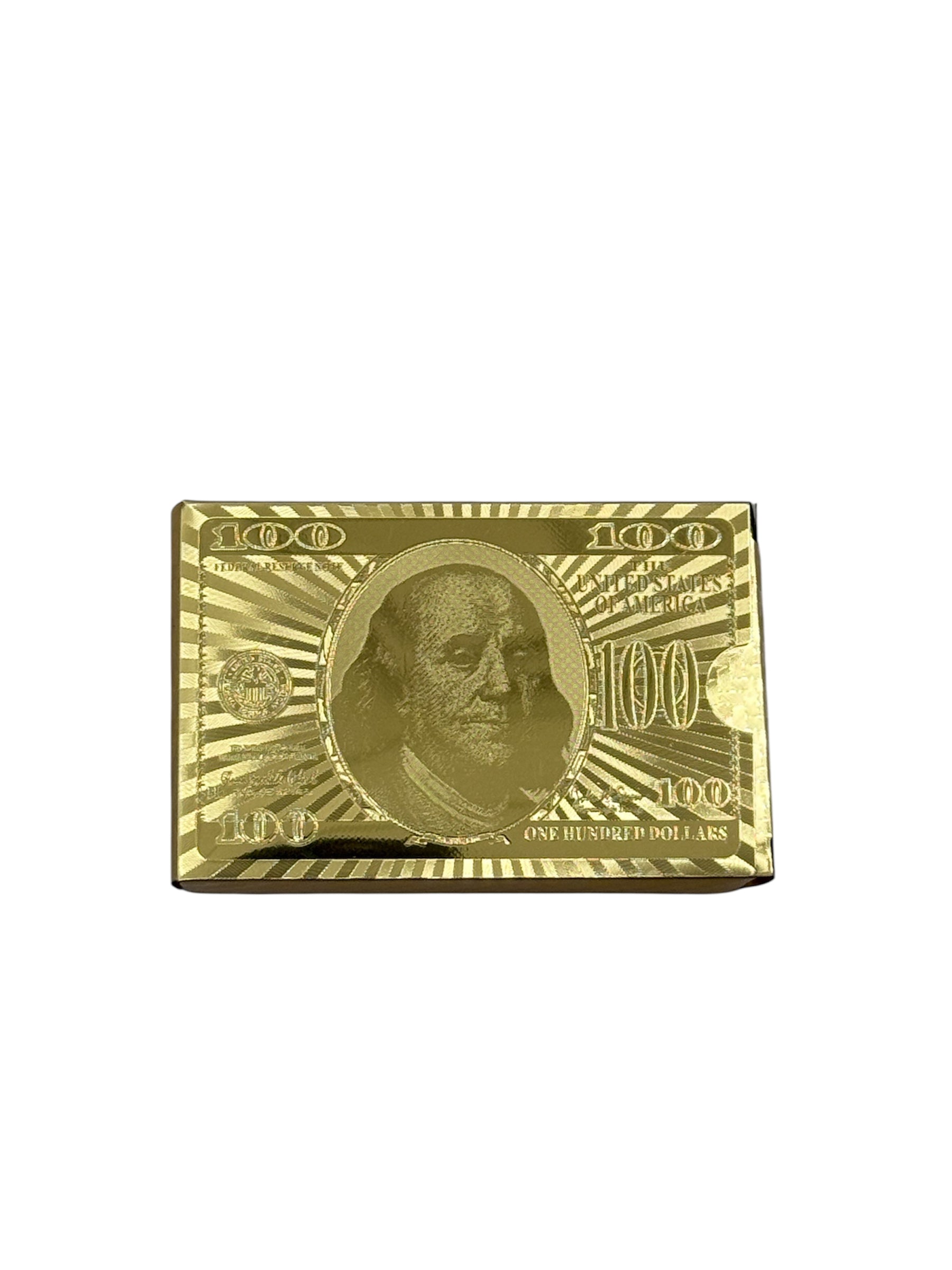 $100 BILL GOLD PLATED PLAYING CARDS