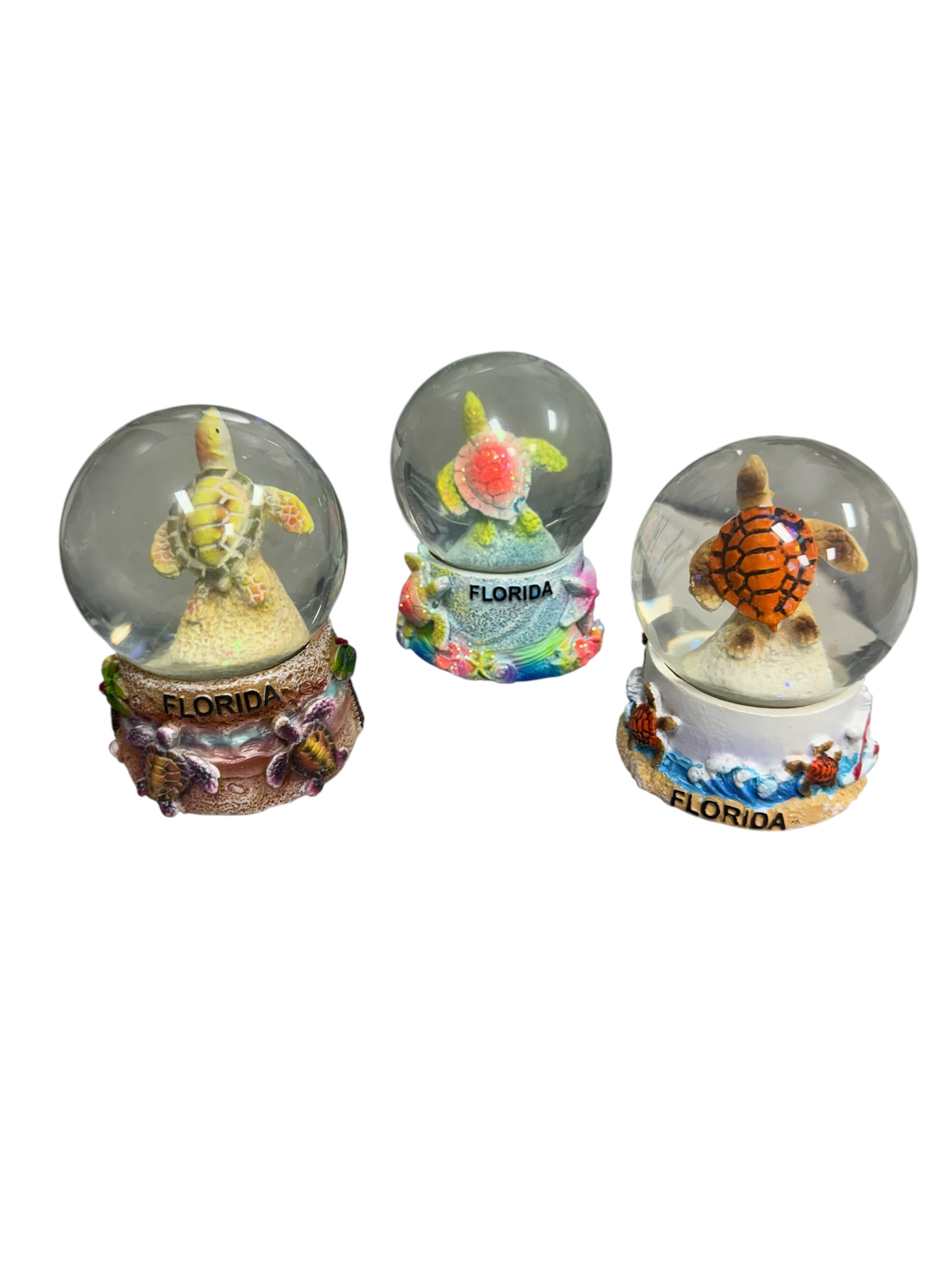 Florida Turtle Polyresin Big Snow Globe Asst.