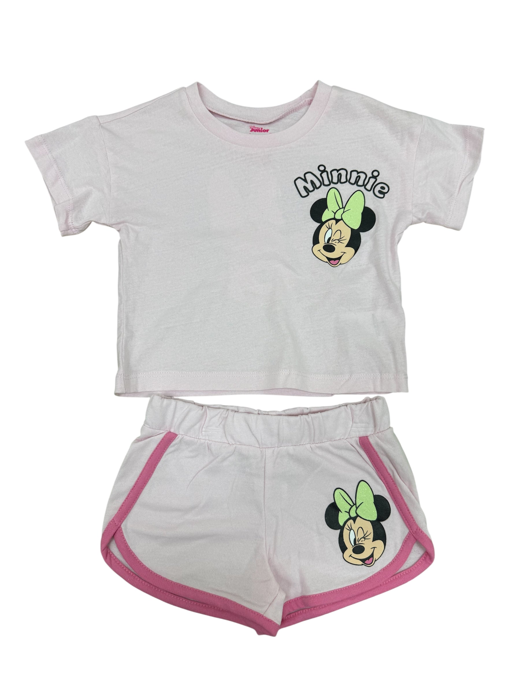 Toddler Minnie Mouse Winking Pink Shirt & Shorts Set