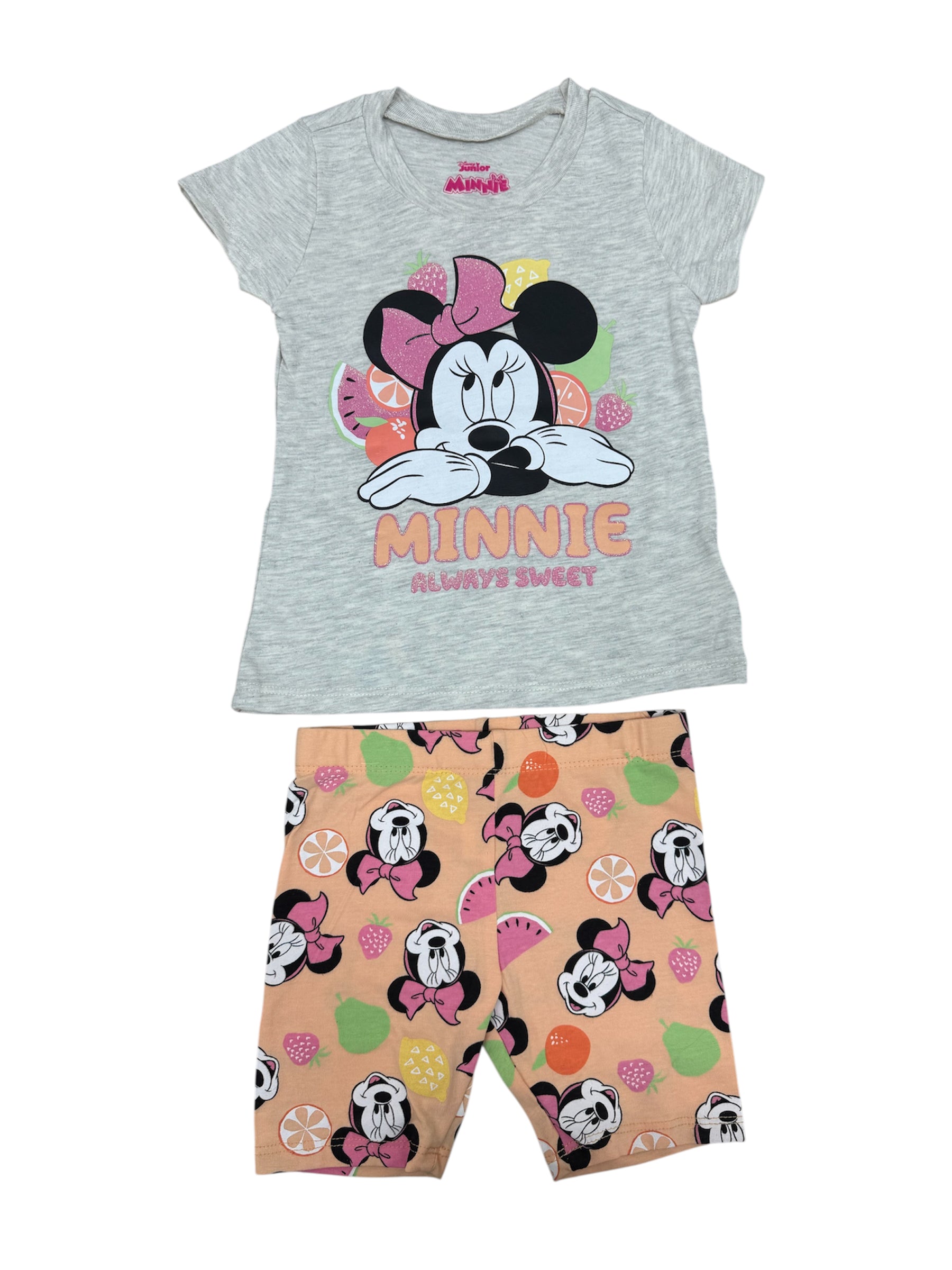Disney Minnie Mouse Shirt & Biker Shorts Set