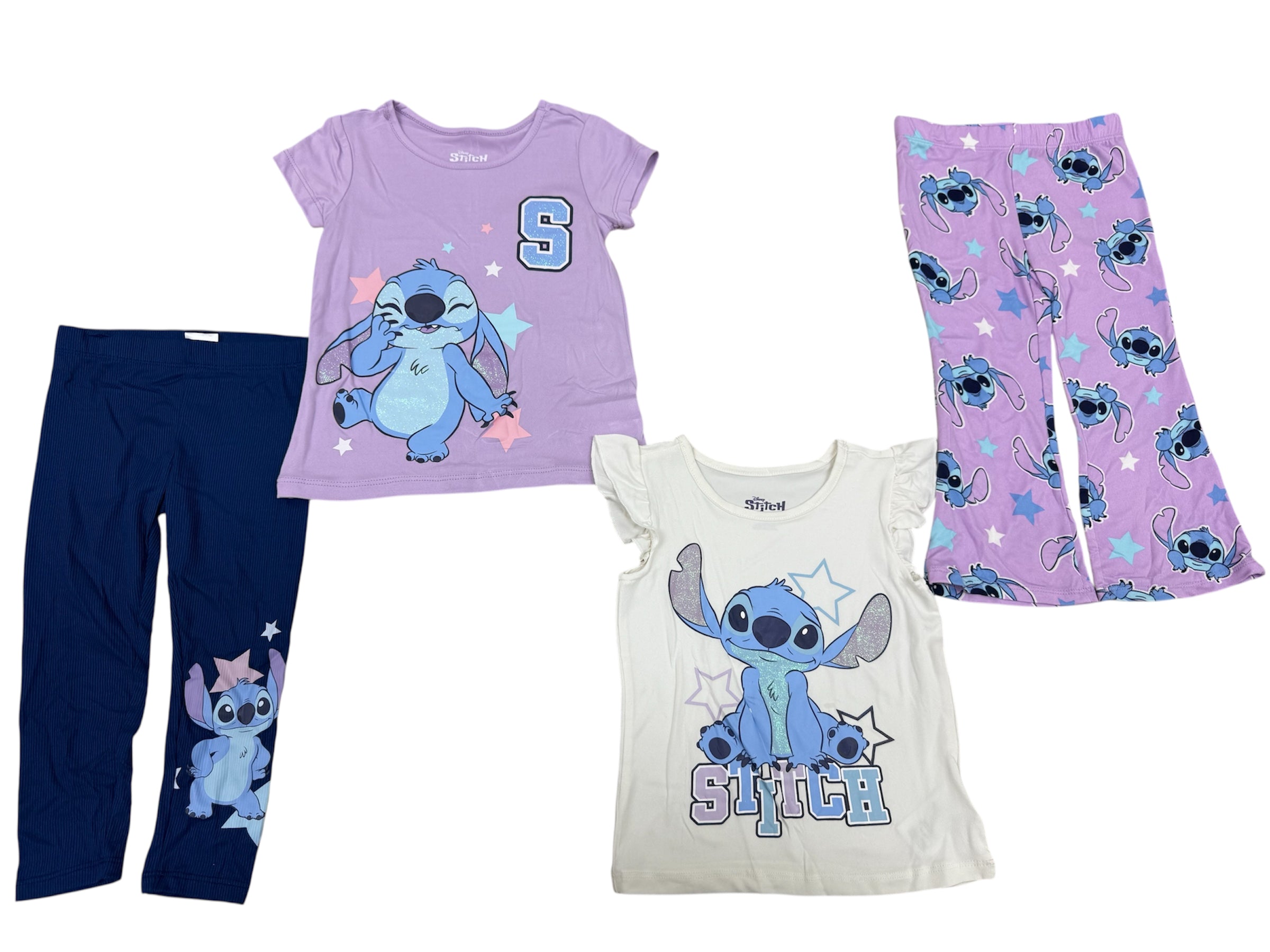 Toddler Disney Stitch 4pc Set w/ 2 Shirts & Leggings