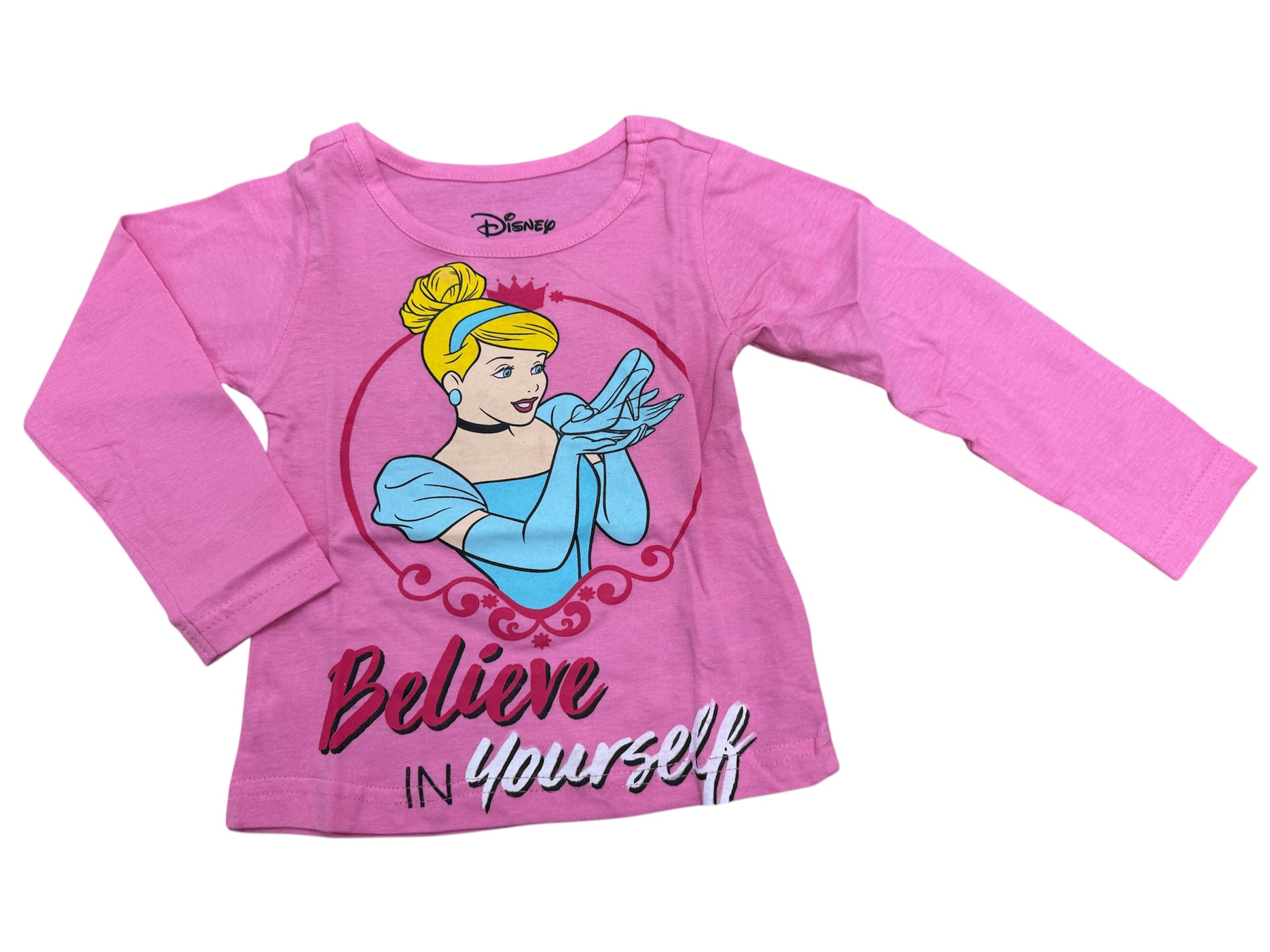 Disney's Cinderella "Believe In Yourself" Pink Long Sleeve