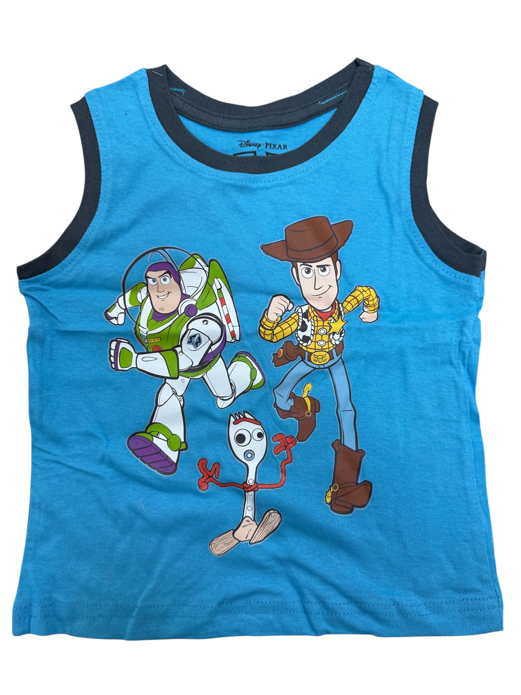 Toddler Buzz, Woody & Forky Blue Tank Top