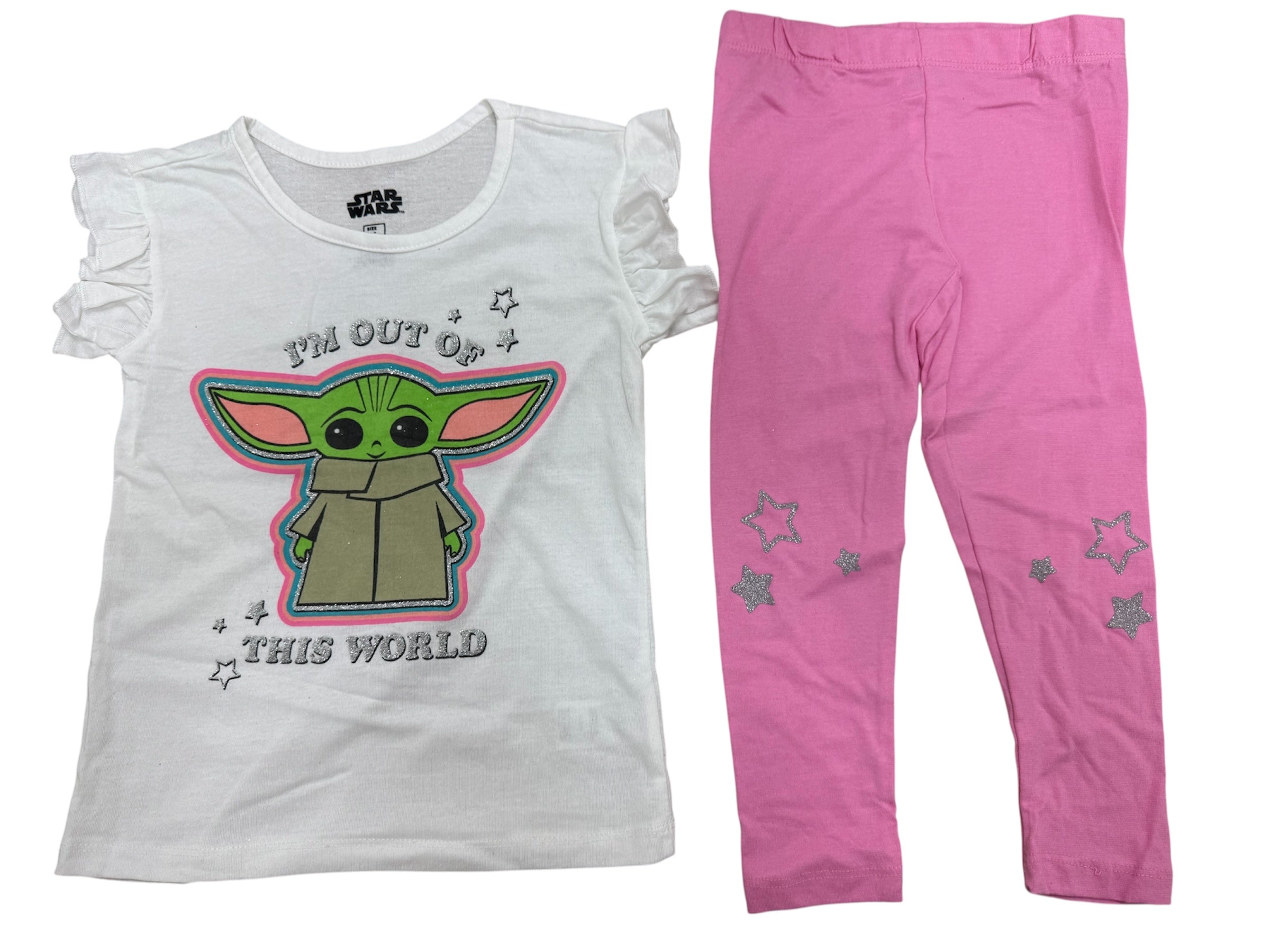 Kids Baby Yoda "Out Of This World" Shirt & Legging Set