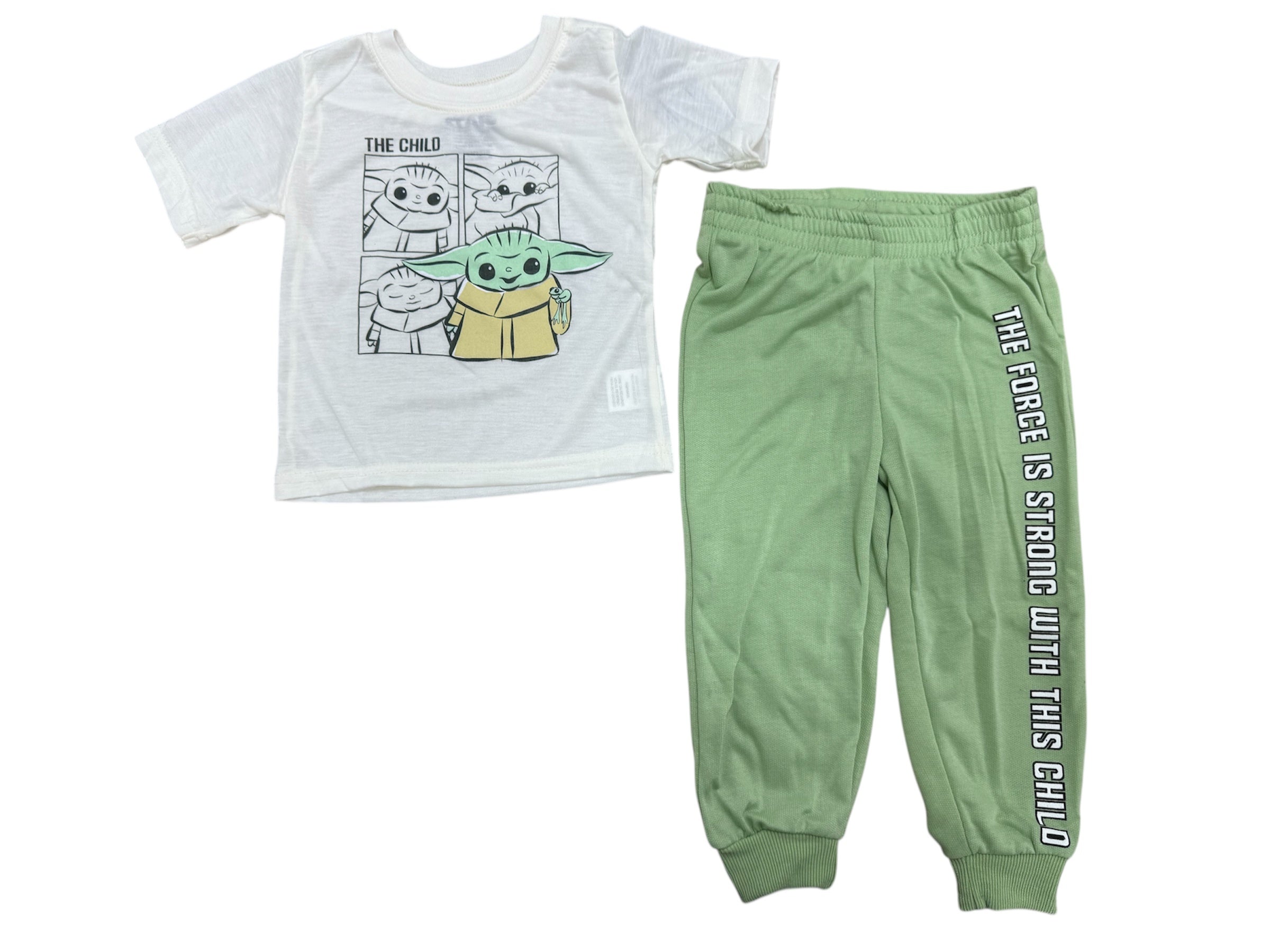 Toddler Baby Yoda Cubicles Shirt & Jogger Set