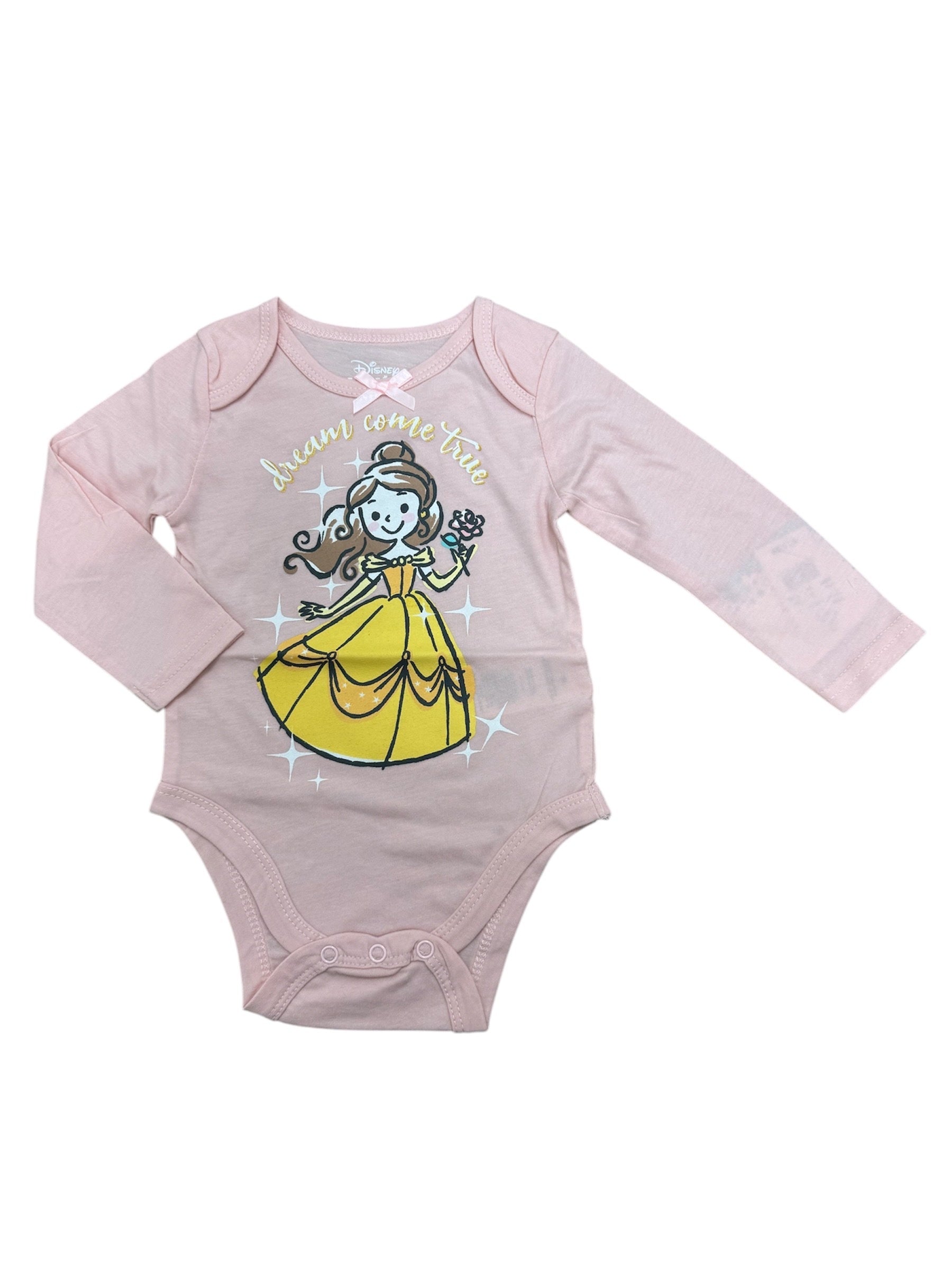 Disney Princess Belle " Dream Come True" Long Sleeve Bodysuit
