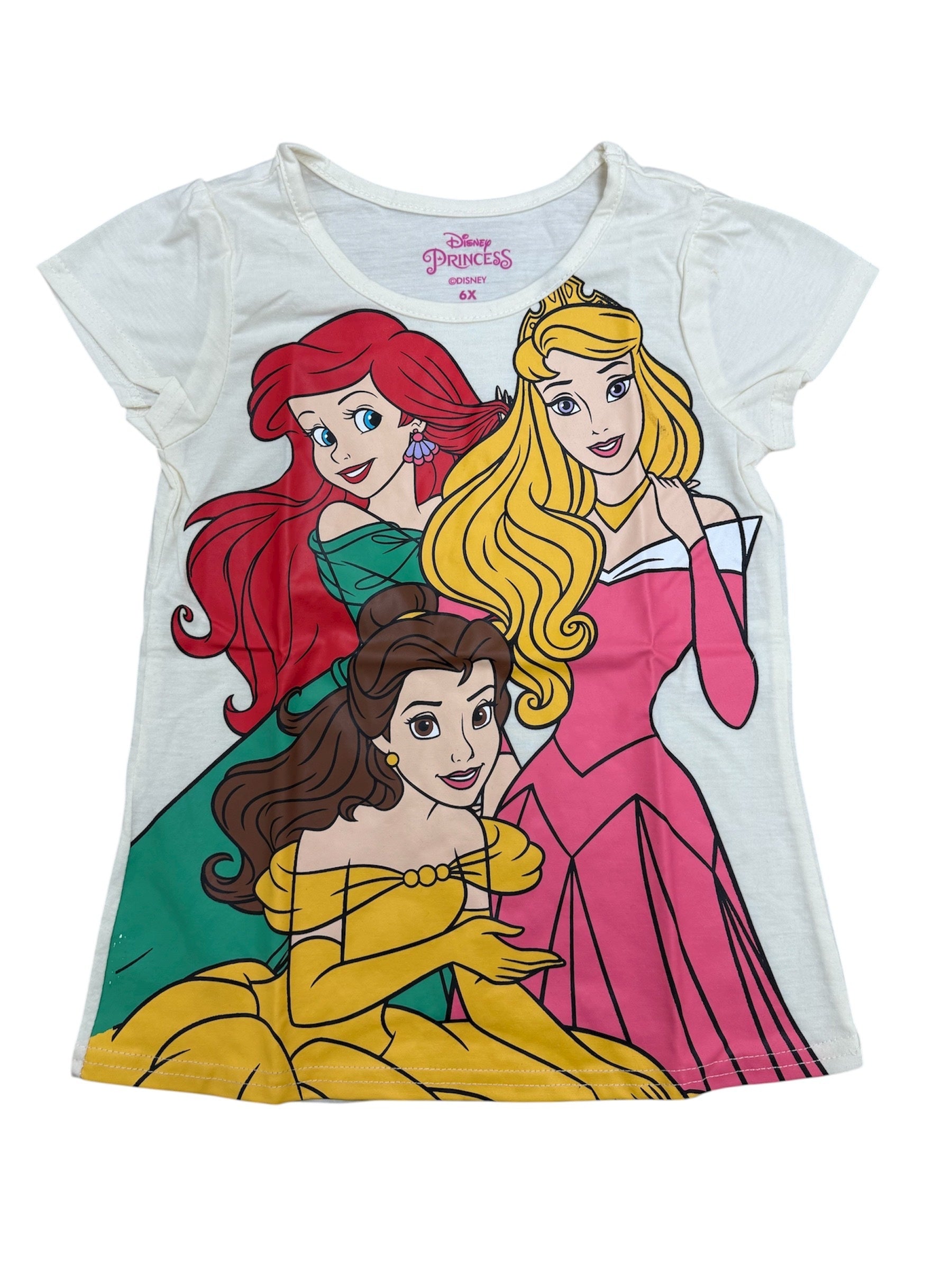 Disney Princess Ariel, Aurora & Belle Girls T-Shirt