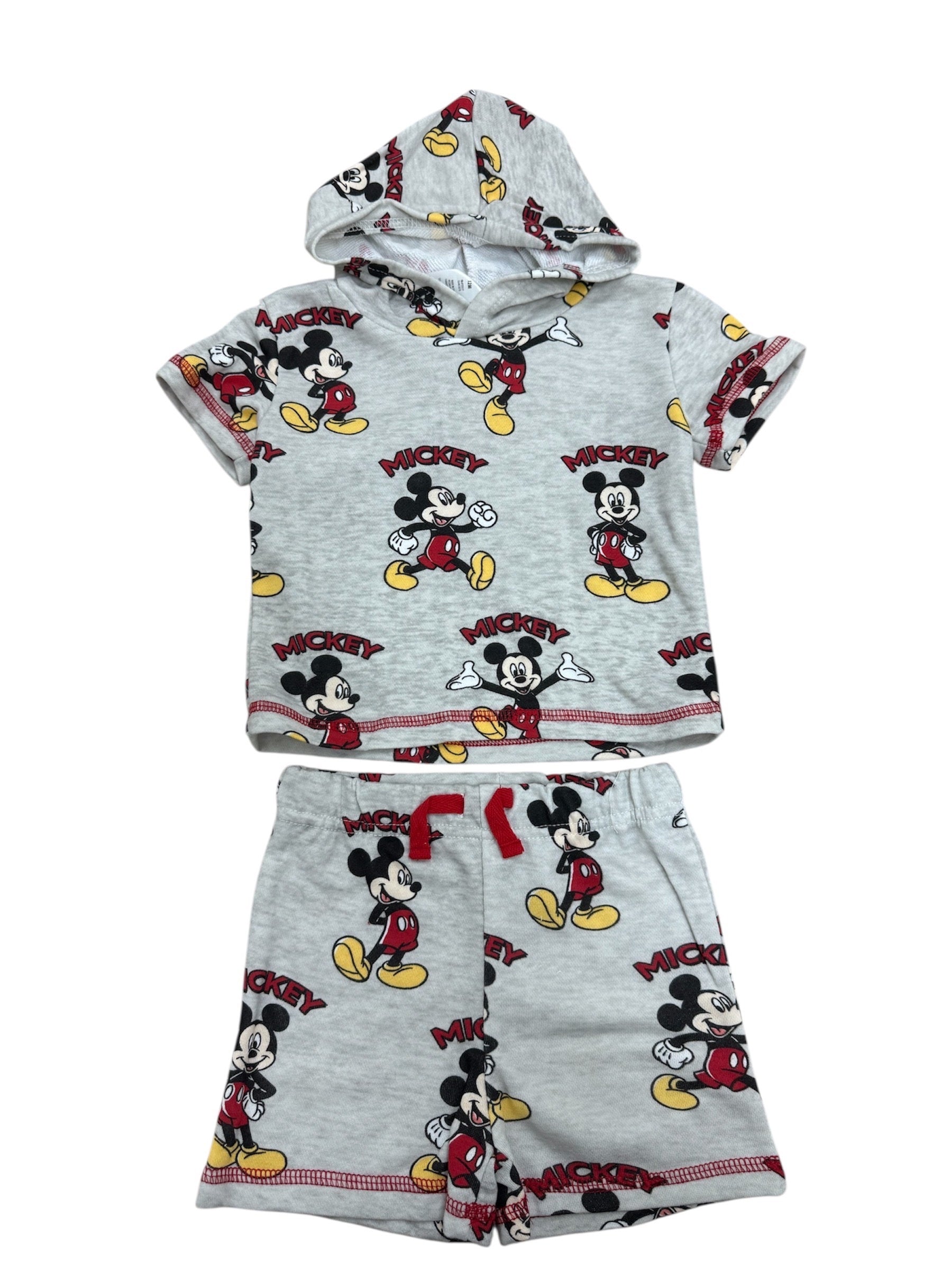 Disney Baby Mickey Mouse Hooded Baby 2pc Short Set