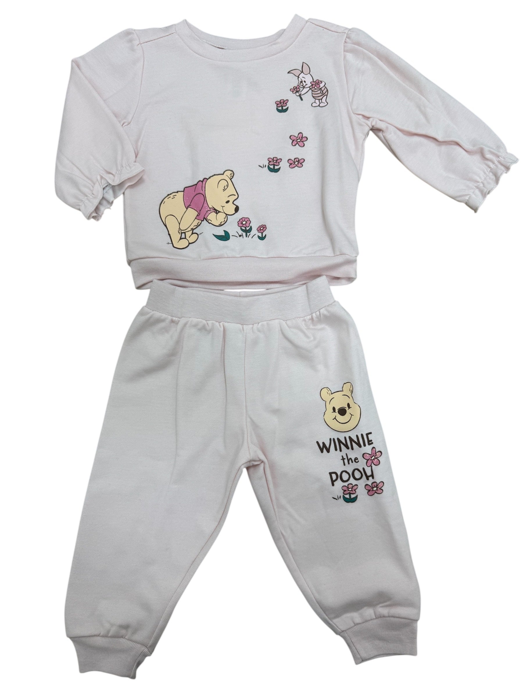 baby girl jogger set Disney Baby Girl Winnie the Pooh Light Pink Jogger Set
