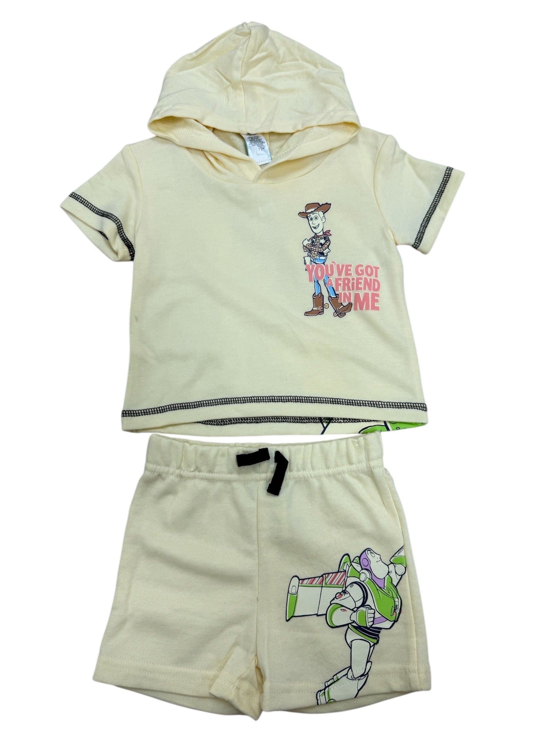 Disney Baby Toy Story Hooded Baby 2pc Short Set