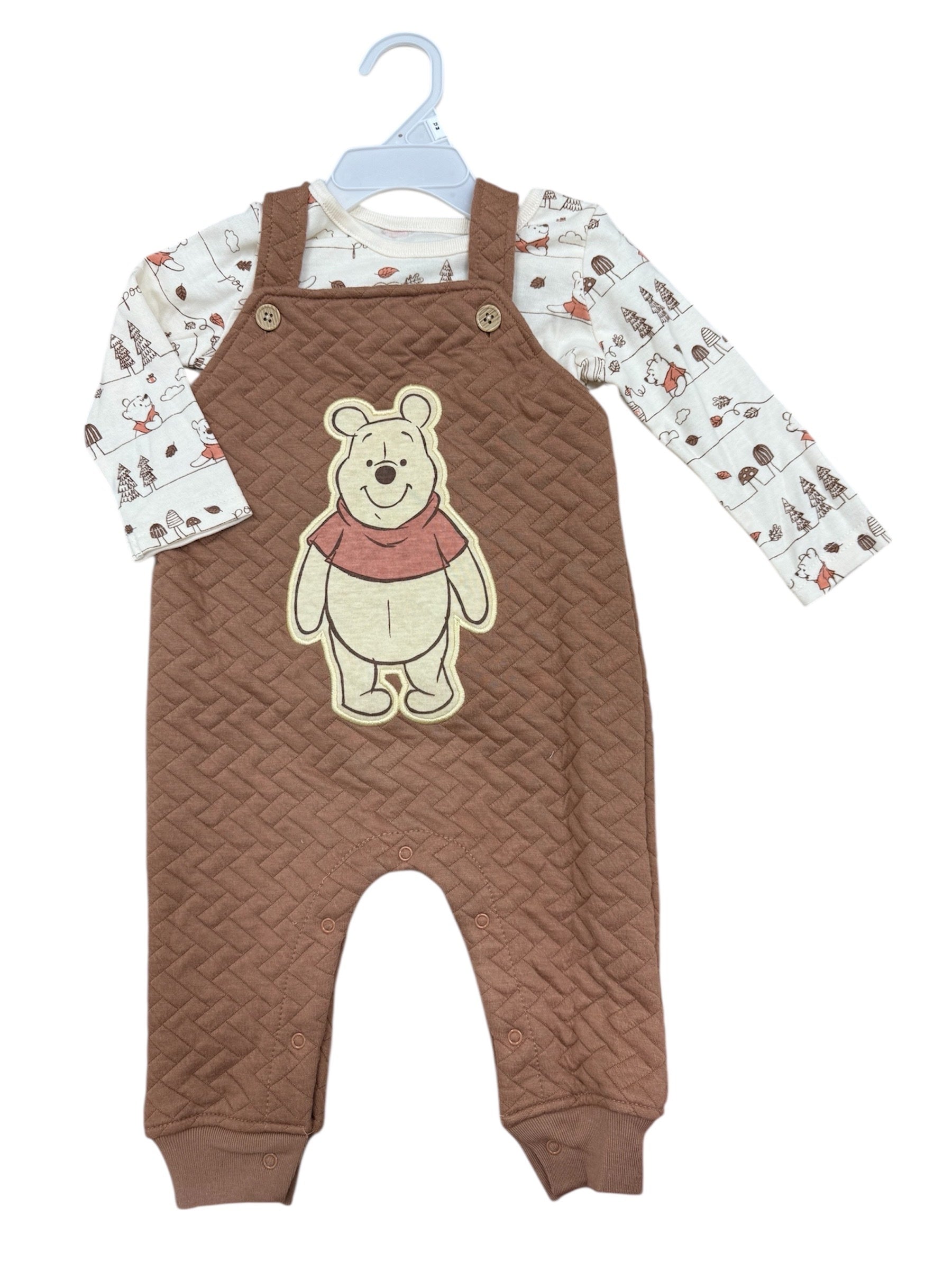 Disney Baby Winnie the Pooh Brown Overall Set