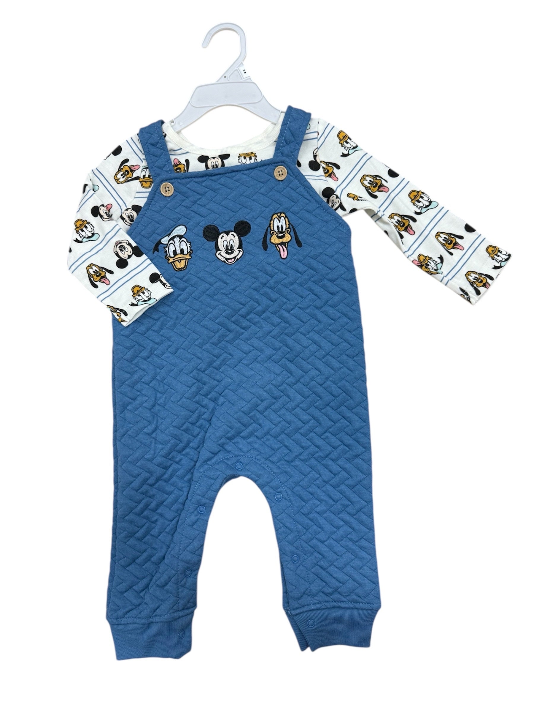 Disney Baby Mickey & Friends Blue Overall Set