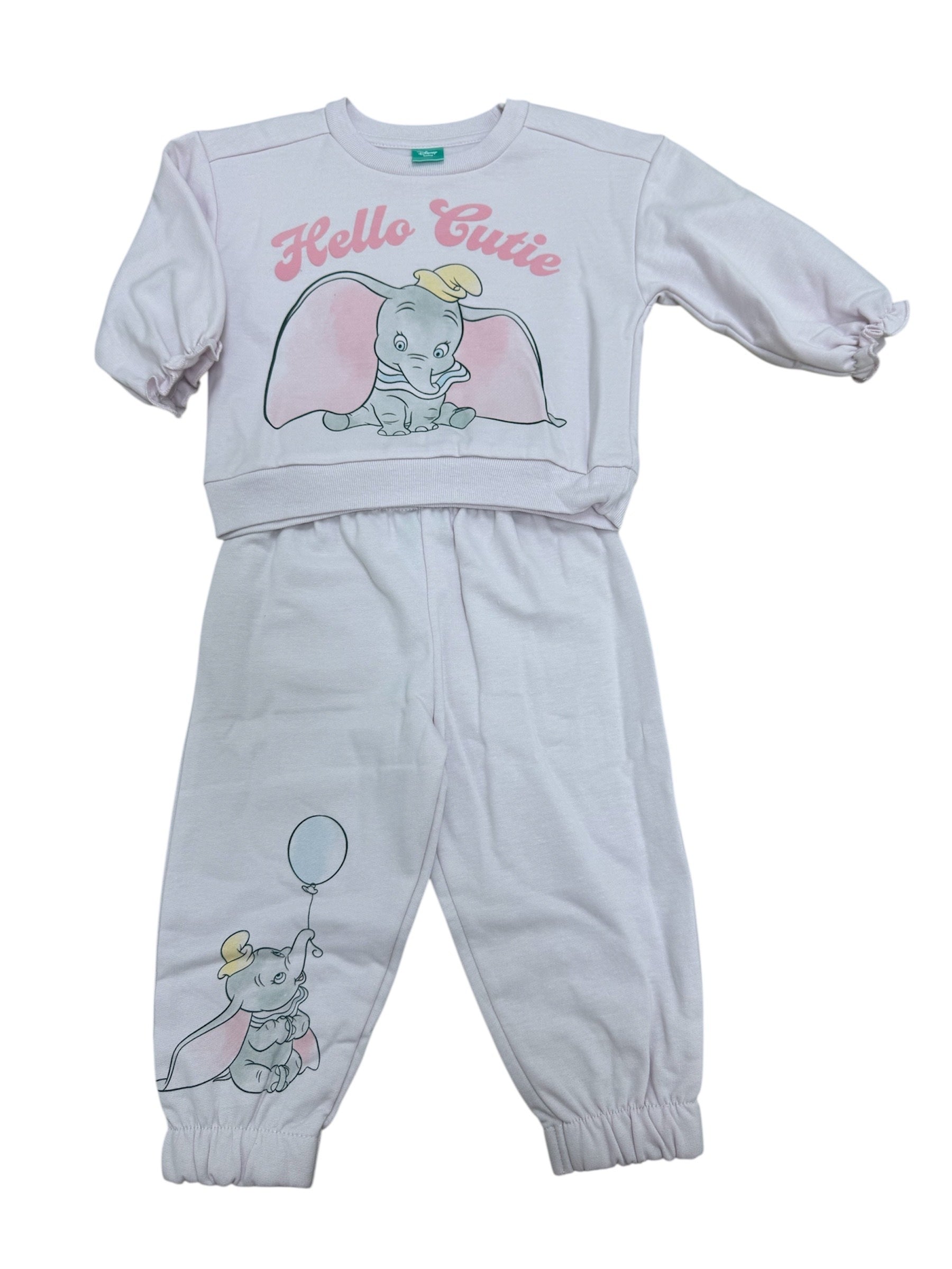 Disney Baby Dumbo "Hello Cutie" Light Purple Jogger Set