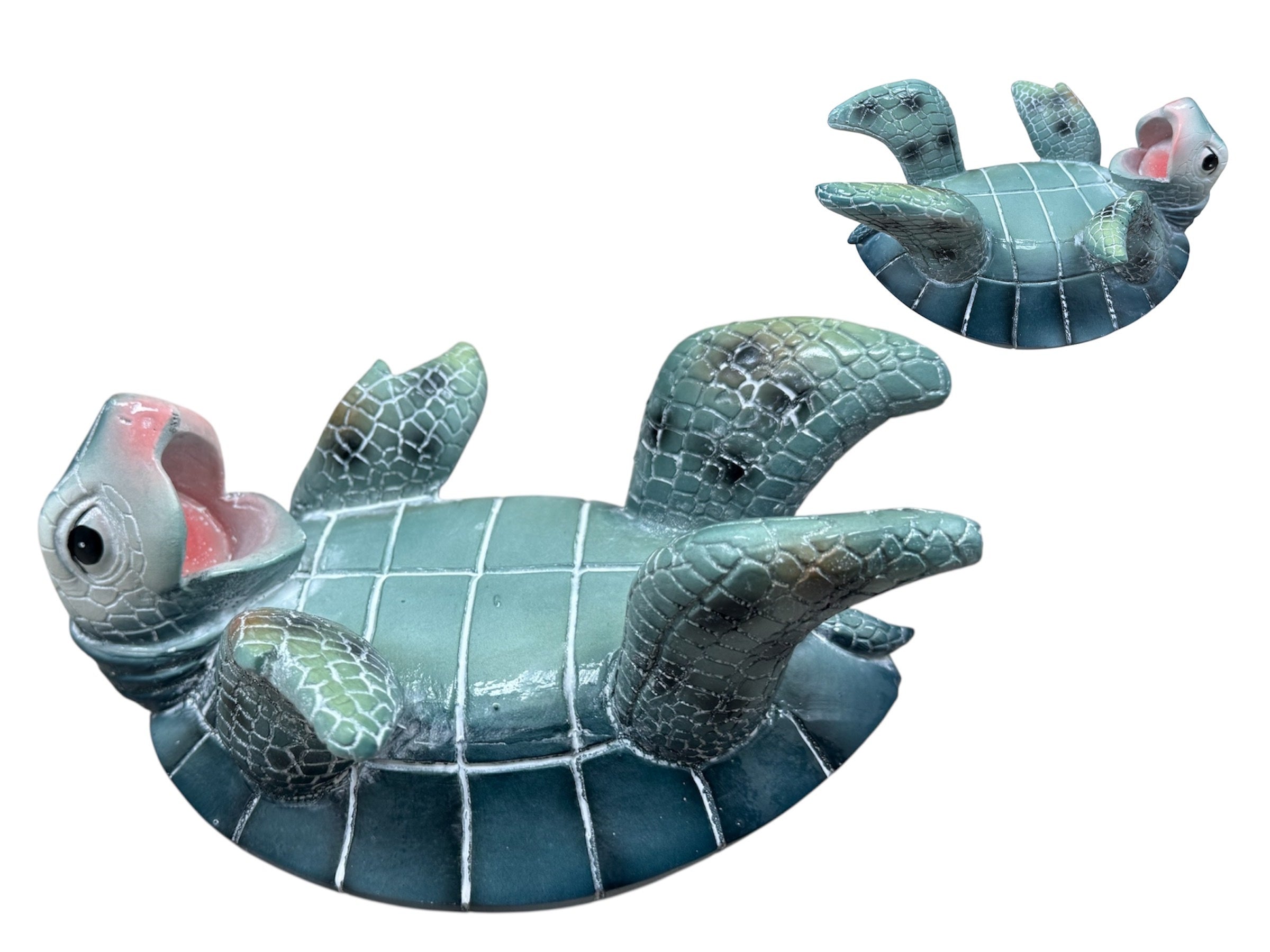 Resin Turtle Teal Wine Holder