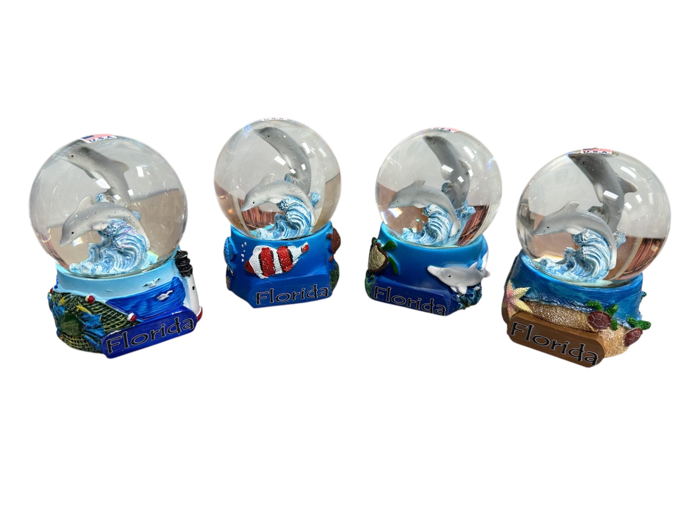 Double Dolphin Florida Water Globe Asst.