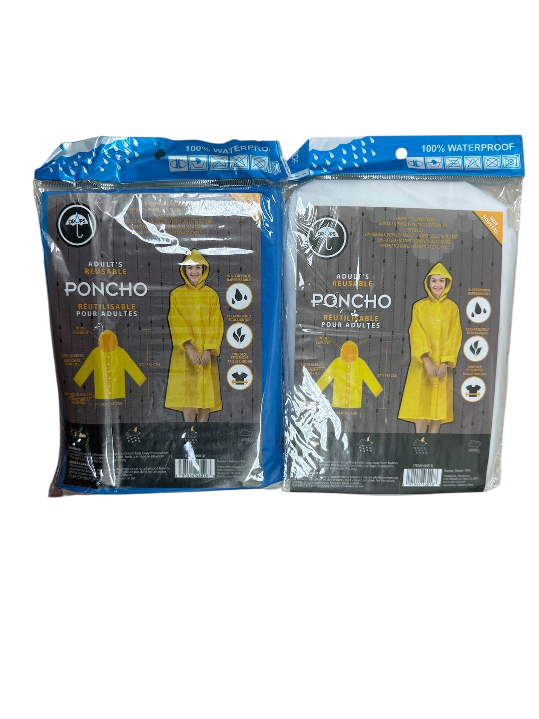 Drops Poncho Raincoat - Adults